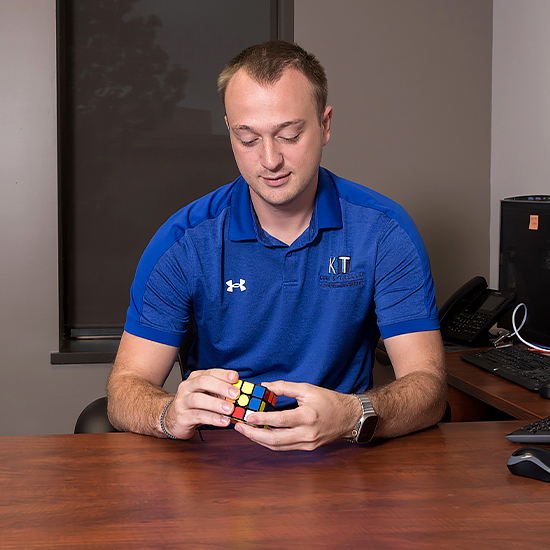 Parker Allen with rubix cube